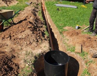 Выкапывание траншеи